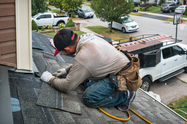 Professional Gutter Repair And Installation technician working in Plainfield, IN